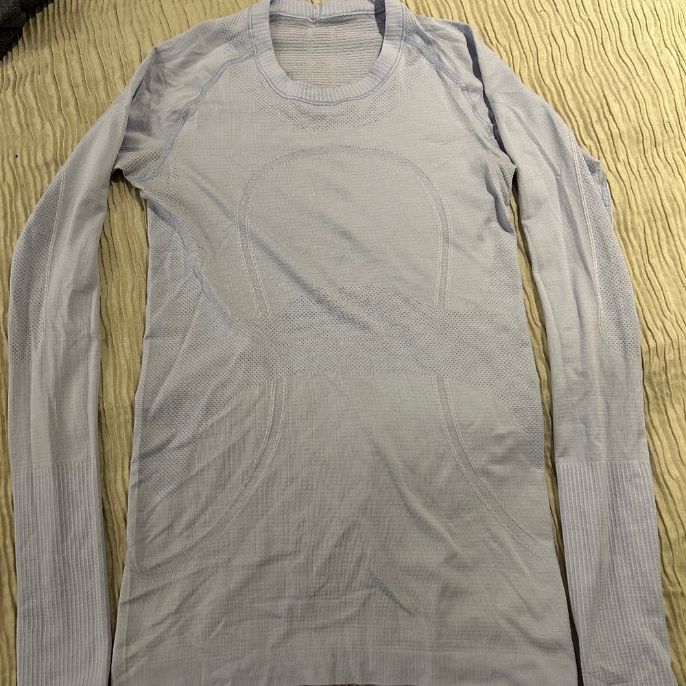 Lavender Color Lululemon Long Sleeve Tech Shirt